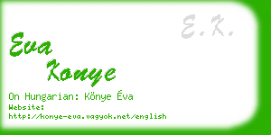 eva konye business card