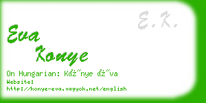 eva konye business card